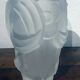 Art Deco Flower Vase (circa 1930) stylized flower motifs thick opaque glass