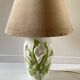 Lampe italienne fleurs d'arum vintage