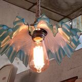 Blue draped suspension