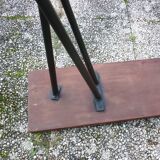 Workshop high table selette wooden top and metal tubes