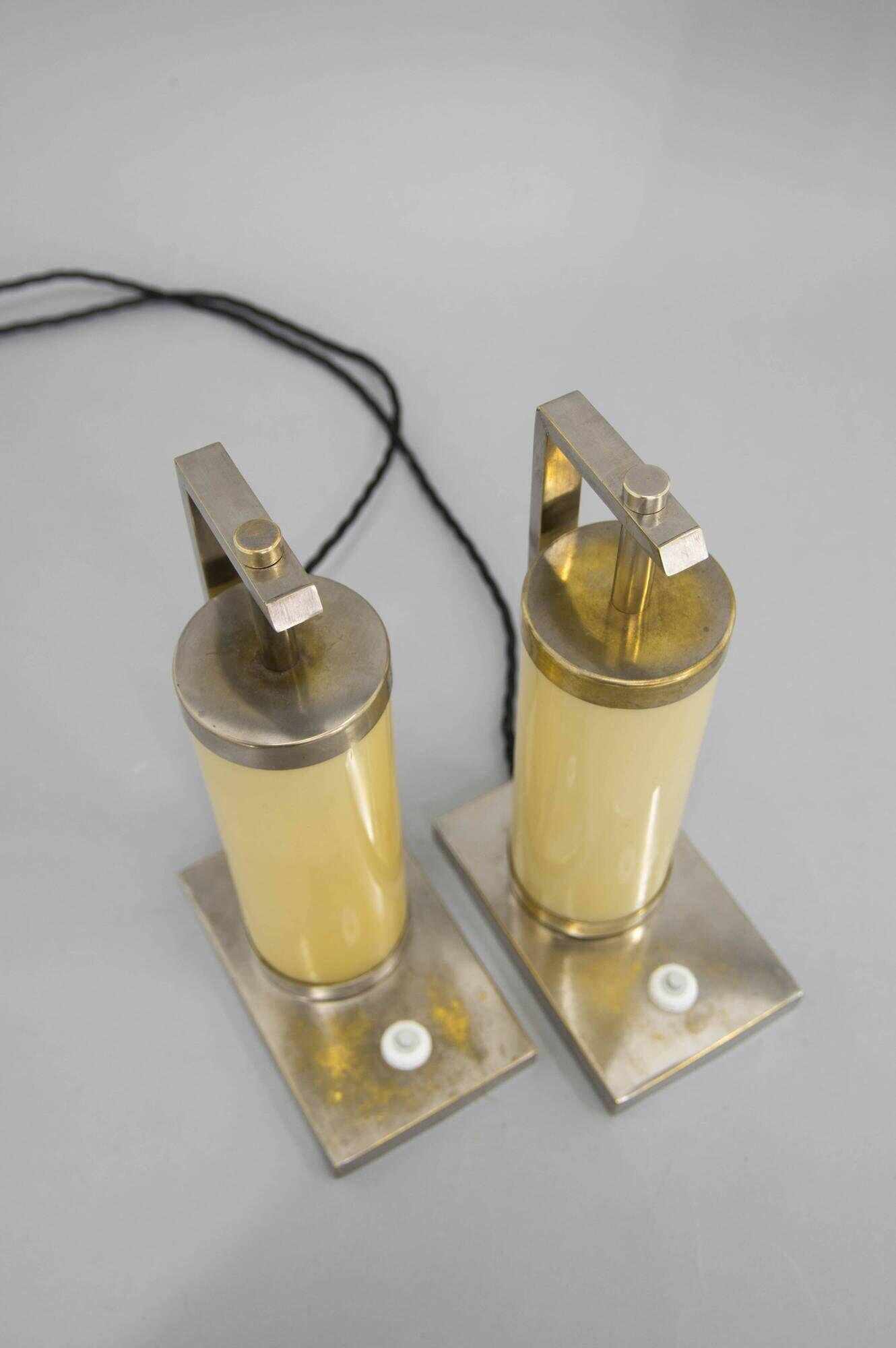 Set of Two Bauhaus / Functionalist Table or Bedside Lamps, 1930s