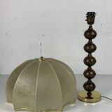 Midcentury Scandinavian brass cocoon mushroom lamp, Borens, Sweden 1960s