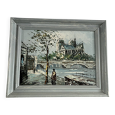 Painting L.Basset Notre Dame and the quays