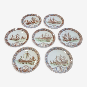 Set of Sarreguemines plates