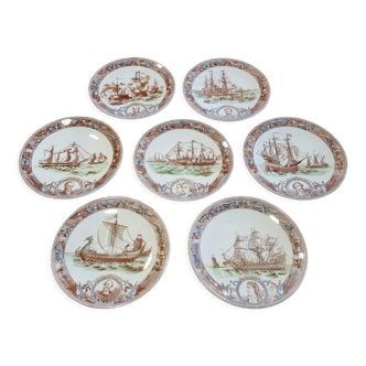 Set of Sarreguemines plates