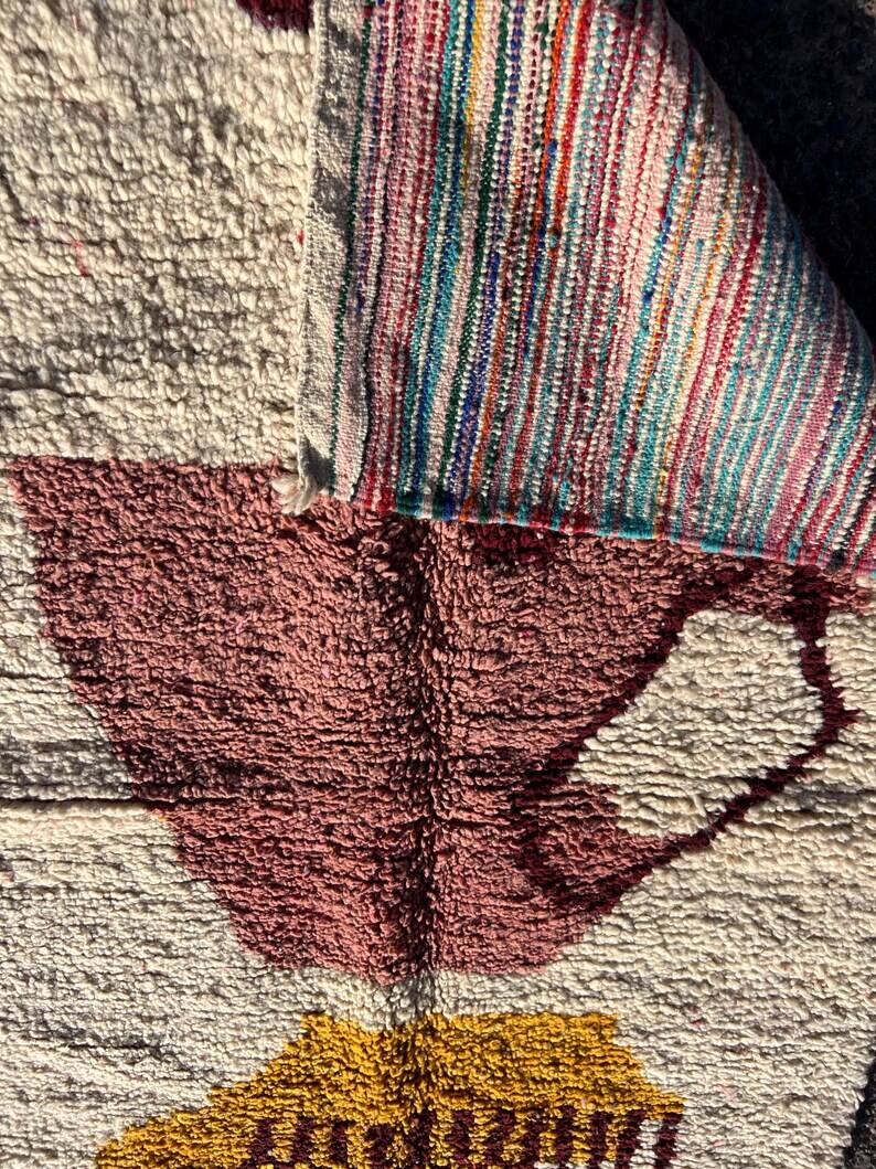 Beni Ouraine handwoven rug, traditional style, size 140 x 260 cm