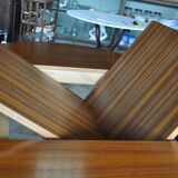 Scandinavian round extending table.