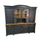 Large cabinet cabinet patina black buffet bookcase drawers