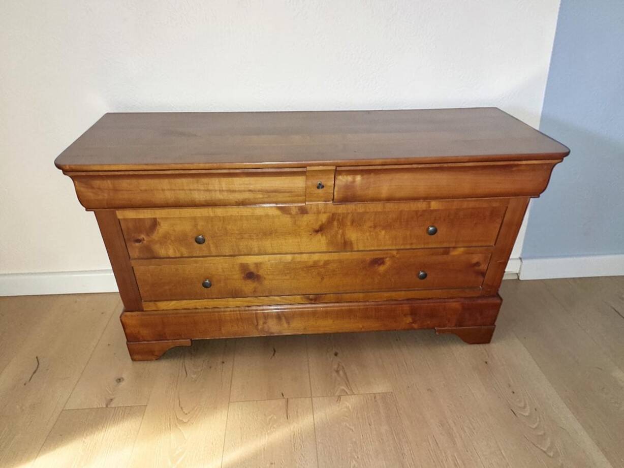 Solid cherry wood style chest of drawers