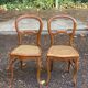 2 Louis Philippe caned chairs in solid wood from the 20th century