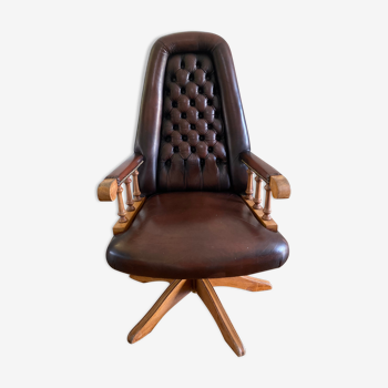 Chesterfield leather office chair