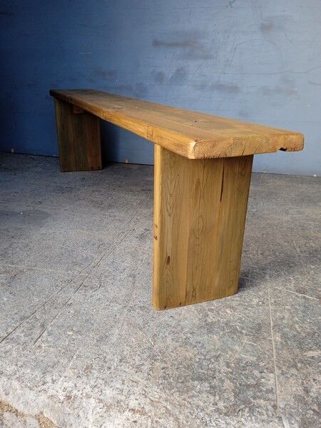 Solid wood bench patinated 180cm