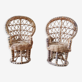 Deux fauteuils Emmanuelle miniatures