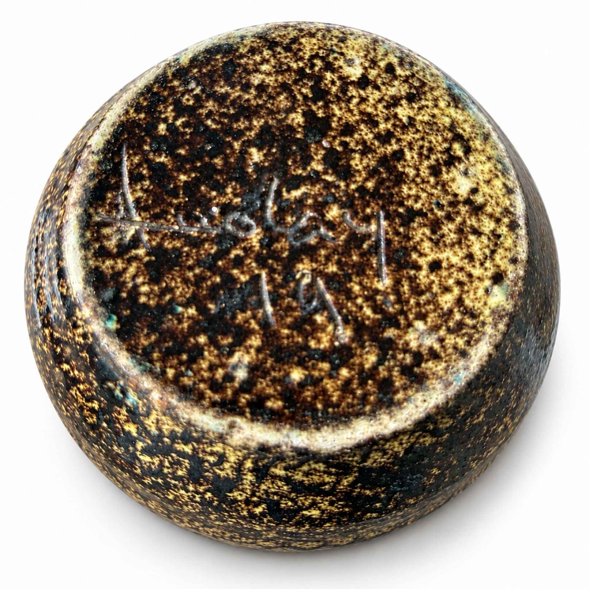 Accolay vase no. 19 – Vintage French ceramic with speckled glaze.