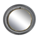 Miroir rond années 50 en métal et laiton
