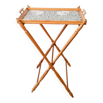 Wooden tray table, folding, vintage, side table
