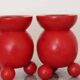 Paire de porte-bougies en forme de boule Dala suédoise