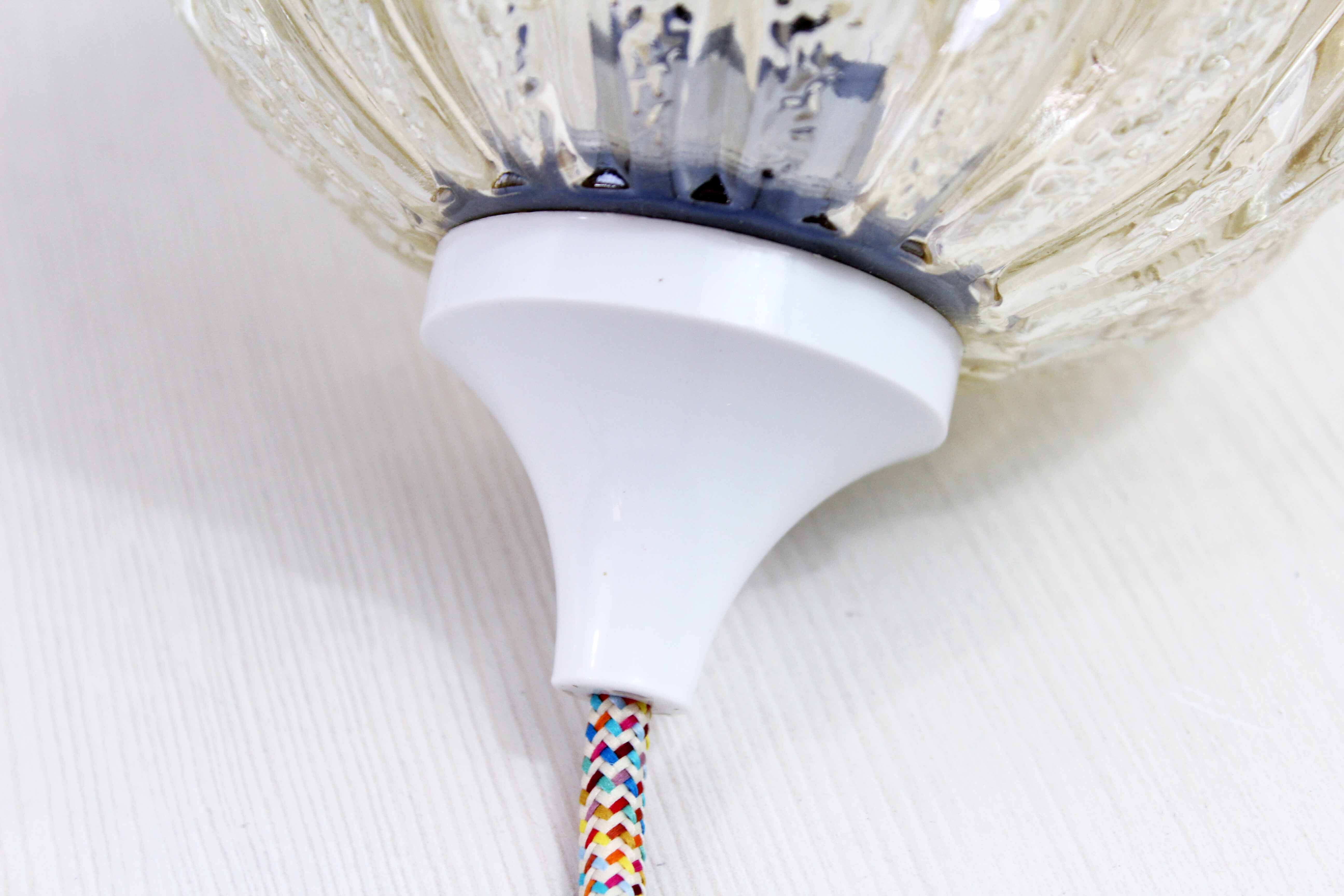 Vintage glass and fabric cable walker