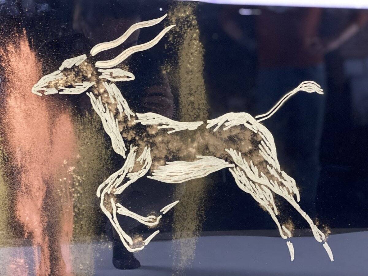 Glass painting, around 1950