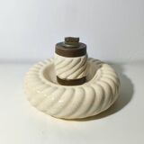 Ensemble briquet et cendrier en laiton céramique de Tommaso Barbi, Italie, années 1960