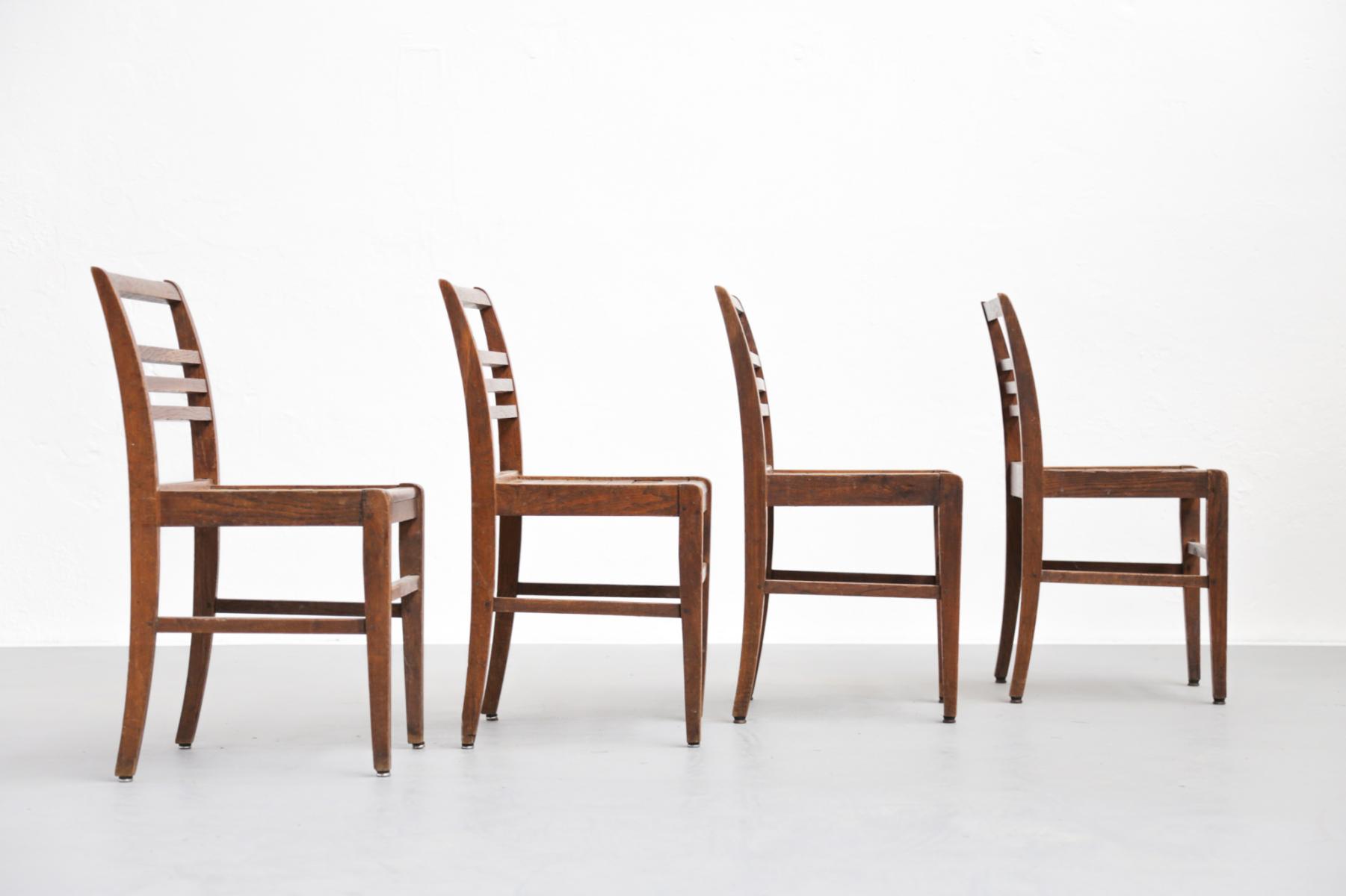 Set of 4 René Gabriel chairs