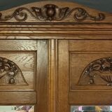 2-door old mirror cabinet