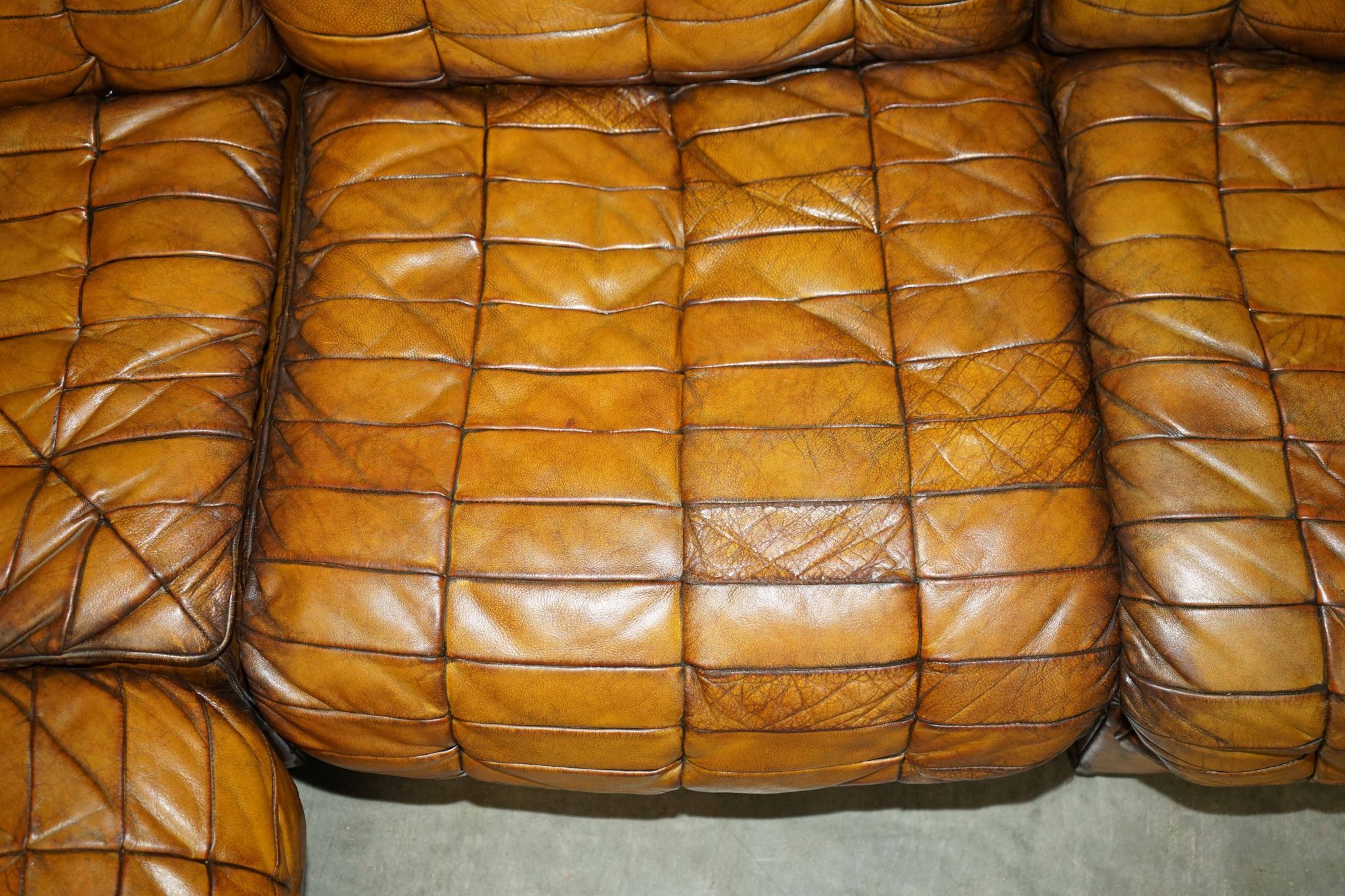 Canapé d'angle modulaire vintage cuir De Sede DS-11