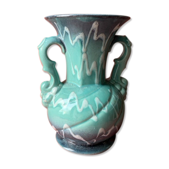 Blue ceramic vase