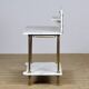 Antique wash stand in brass and marble, circa 1880
