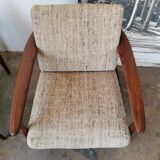 Pair of Scandinavian teak armchairs 1960