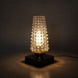 Beautiful art deco table lamp in glass and marble