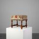 Early 20th Century Wood & Fabric footstool, France