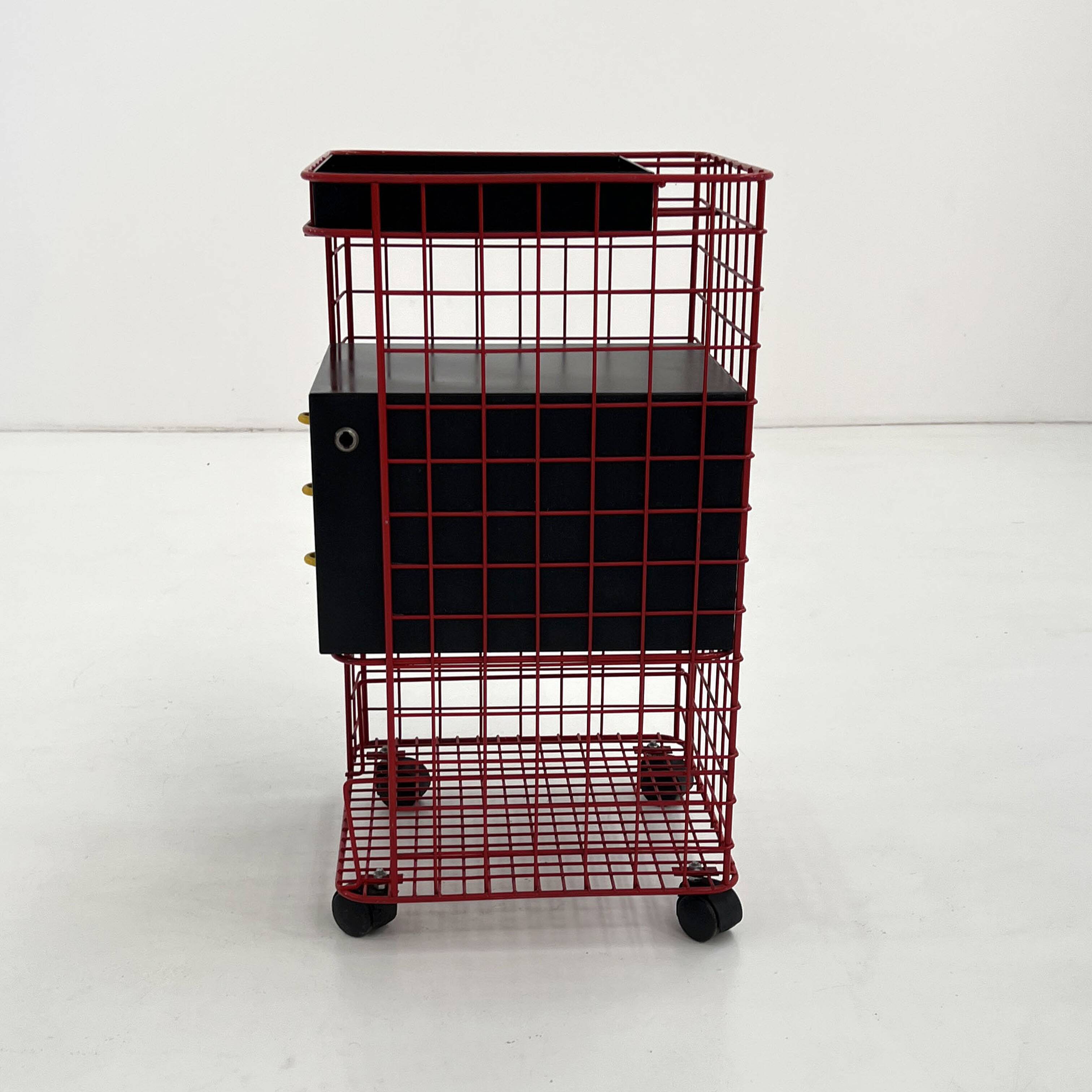 Postmodern metal drawer chest, 1980