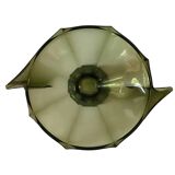 Vintage Art Deco style olive green glass cup