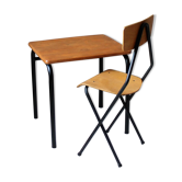 Bureau d'écolier enfant vintage & sa chaise