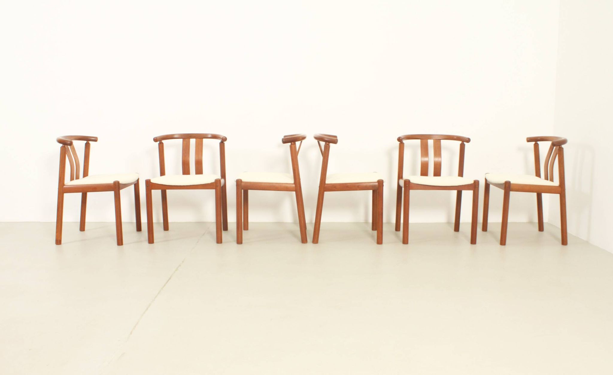 Six teak chairs by Hans J. Frydendal, Denmark 1970