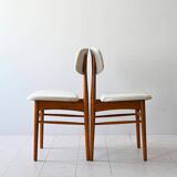 Pair of Scandinavian chairs in wood and fabric