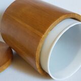 Vintage varnished solid blond wood box