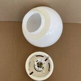 Vintage opaline and ceramic ceiling or wall light