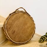 Vintage rattan mirror