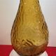 Large cathedral glass bottle circa 1970, probably Italy? 56 cm