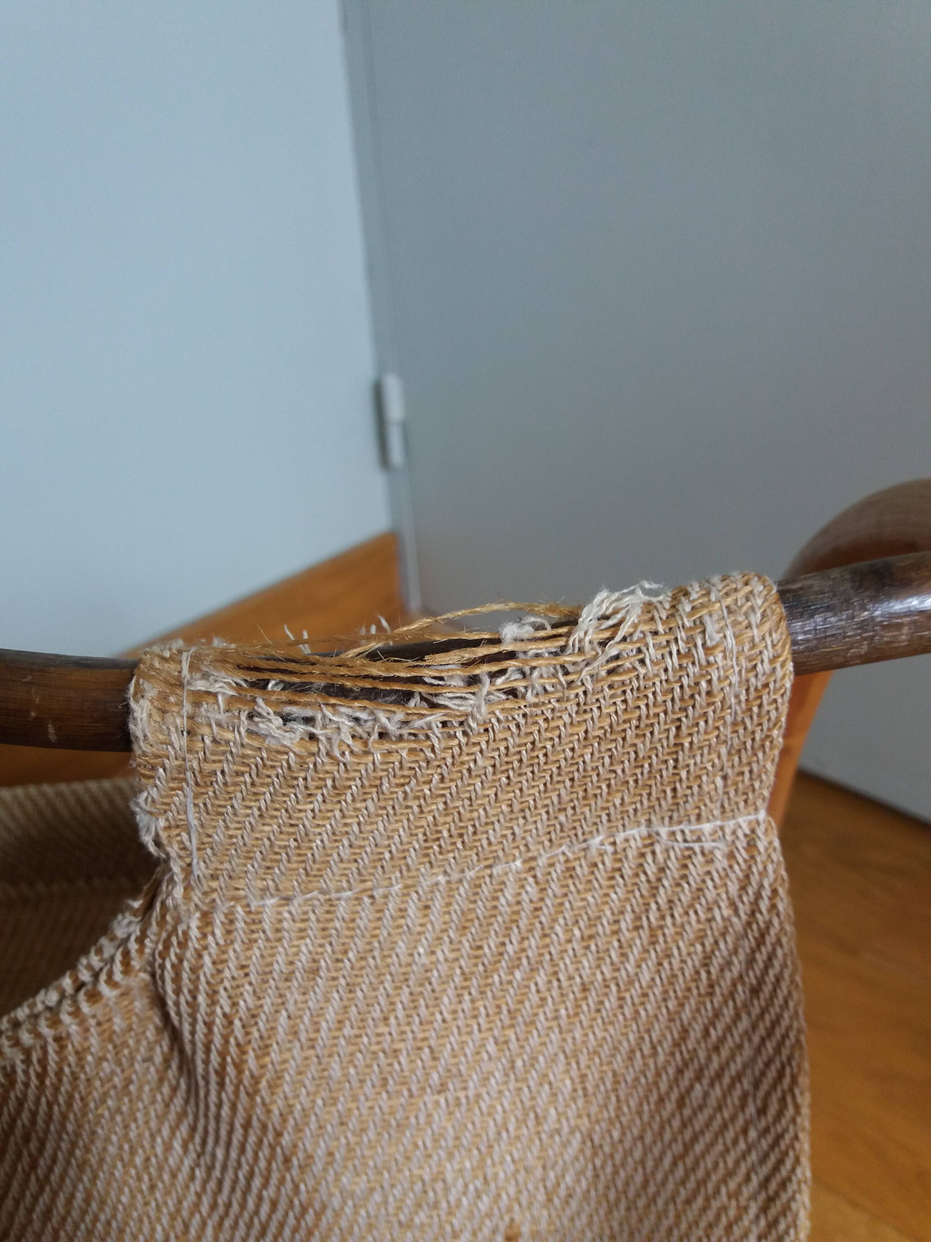Wicker and fabric magazine holder