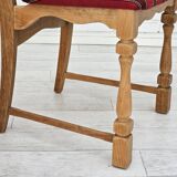 1970s, set 6 pcs of Danish dinning chairs, original good condition, furniture wool.