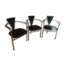 Lot de 3 chaises trépied vintage