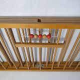 old folding wooden baby playpen abacus