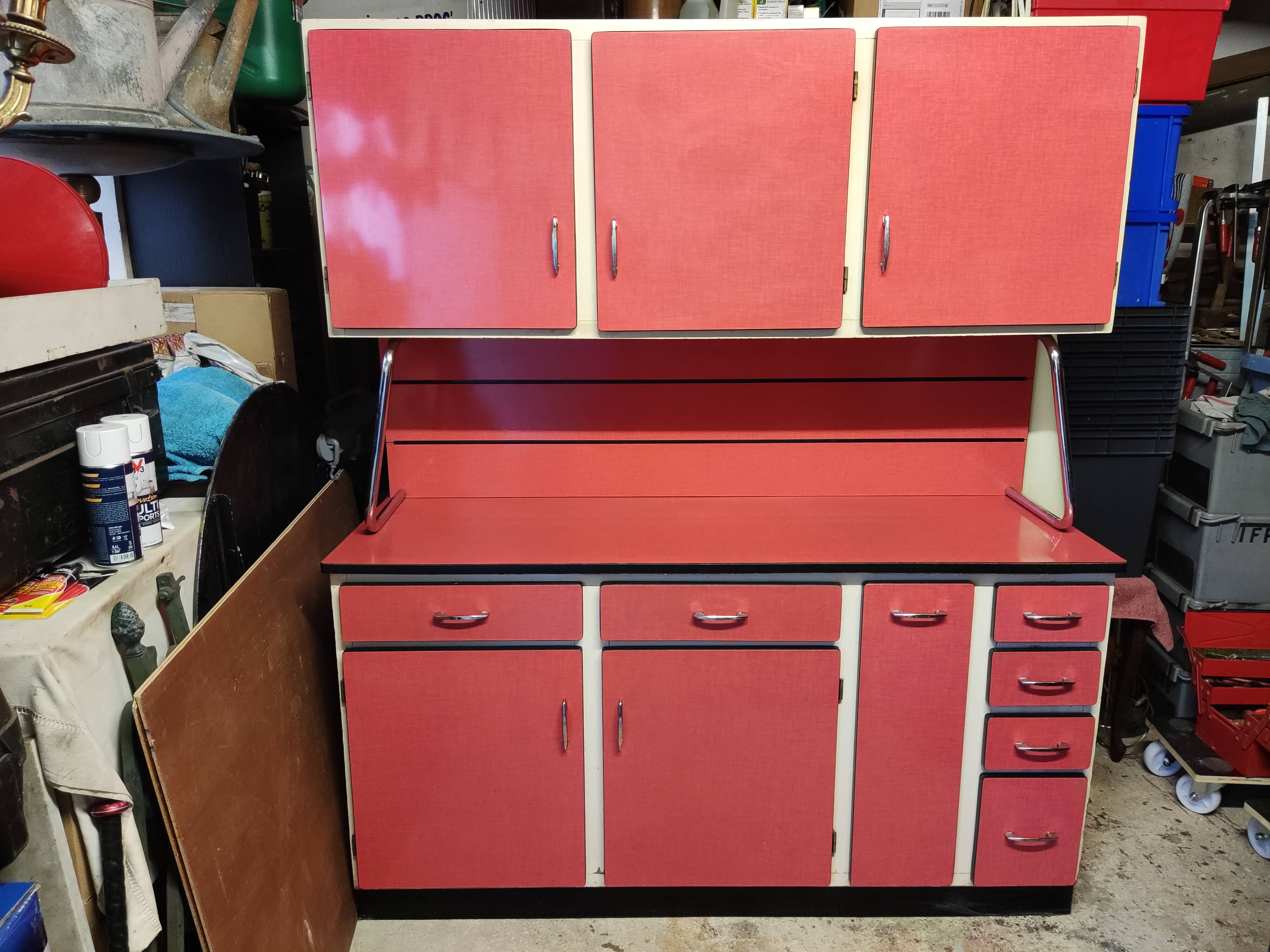 Red formica furniture