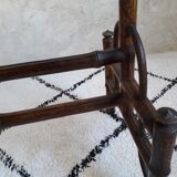 Bamboo shelves, fireplace