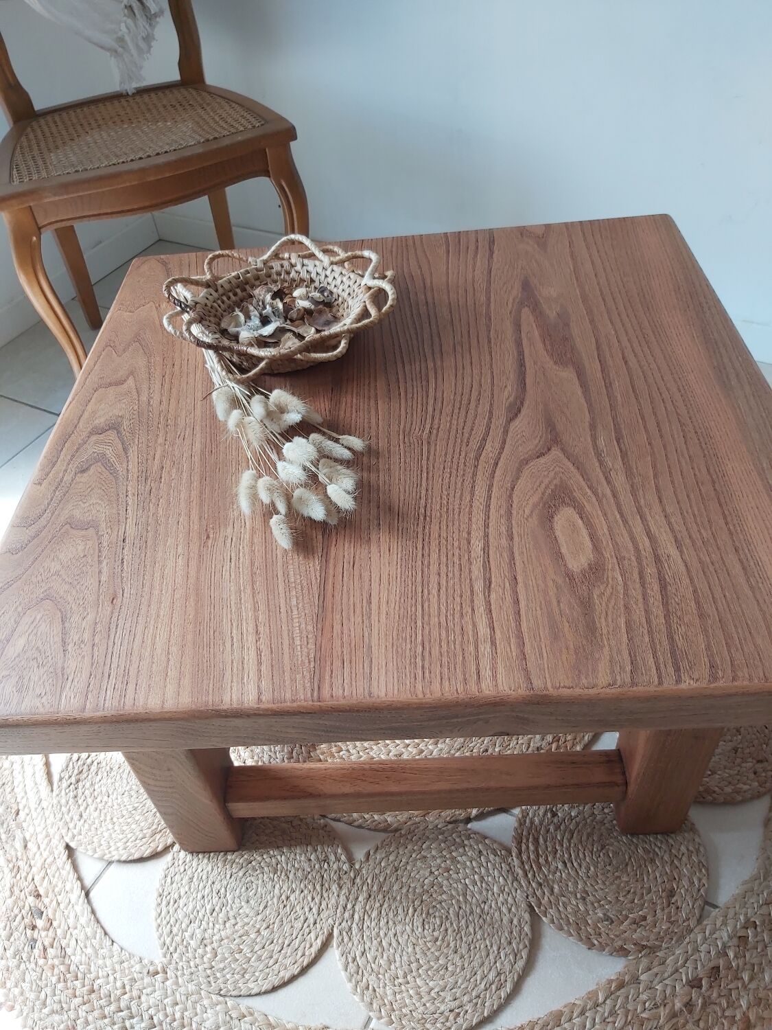 Roxanne raw wood coffee table