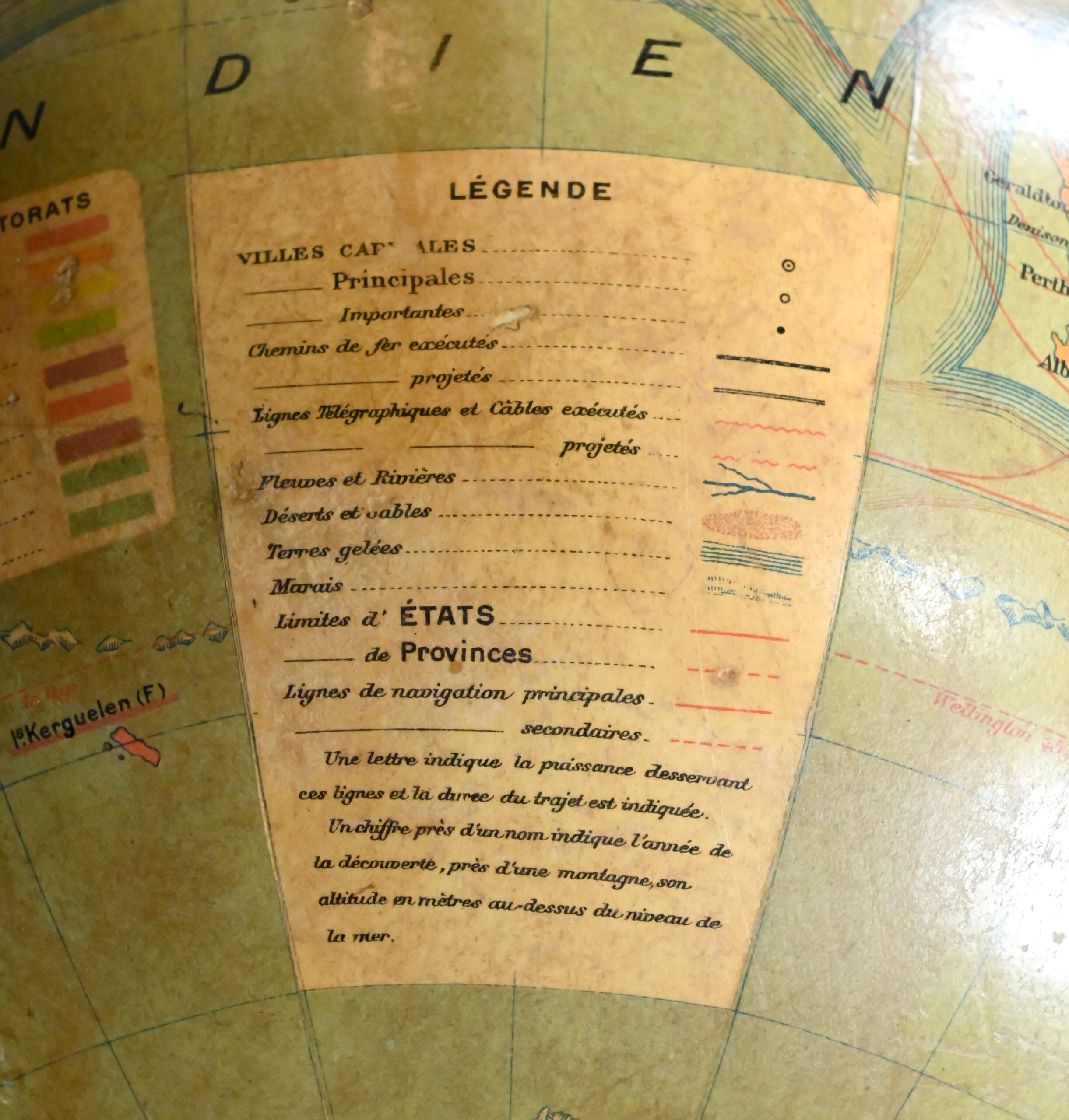 Terrestrial globe signed J. Forest – Late 19th century