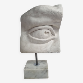 Eye of Michelangelo's "David", after Brucciani, on base, 28 cm